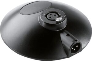 K&M tafelstatief zwart XLR in-out 30cm