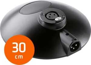 K&M zwanenhals zwart 30cm XLR>XLR