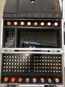 Pincase 100st. + 16 x coupler + hamer