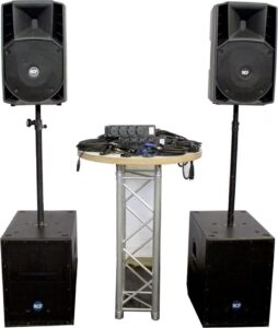 Speakerset 4 2 x RCF 732 topspeaker + 2 x RCF 705 Subwoofer