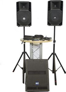 Speakerset 3 2 x RCF 712 topspeaker + 1 x RCF 705 subwoofer