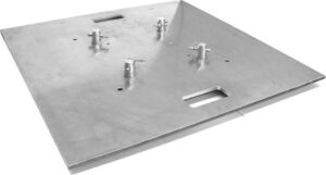 Baseplate 100×100 36kg zilver