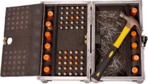Pincase 50st. + 12 x coupler + hamer