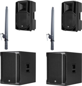 Speakerset 5 2 x RCF 732 topspeaker + 2 x RCF 8003 sub