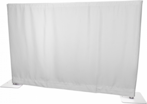 Easydrape set 24mtr wit voile geplooid