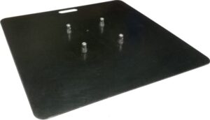 Baseplate 100×100 40kg zwart 30D en 30V