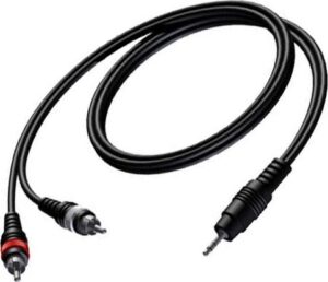 MP3 kabel mini jack/2xRCA male L,R 3m